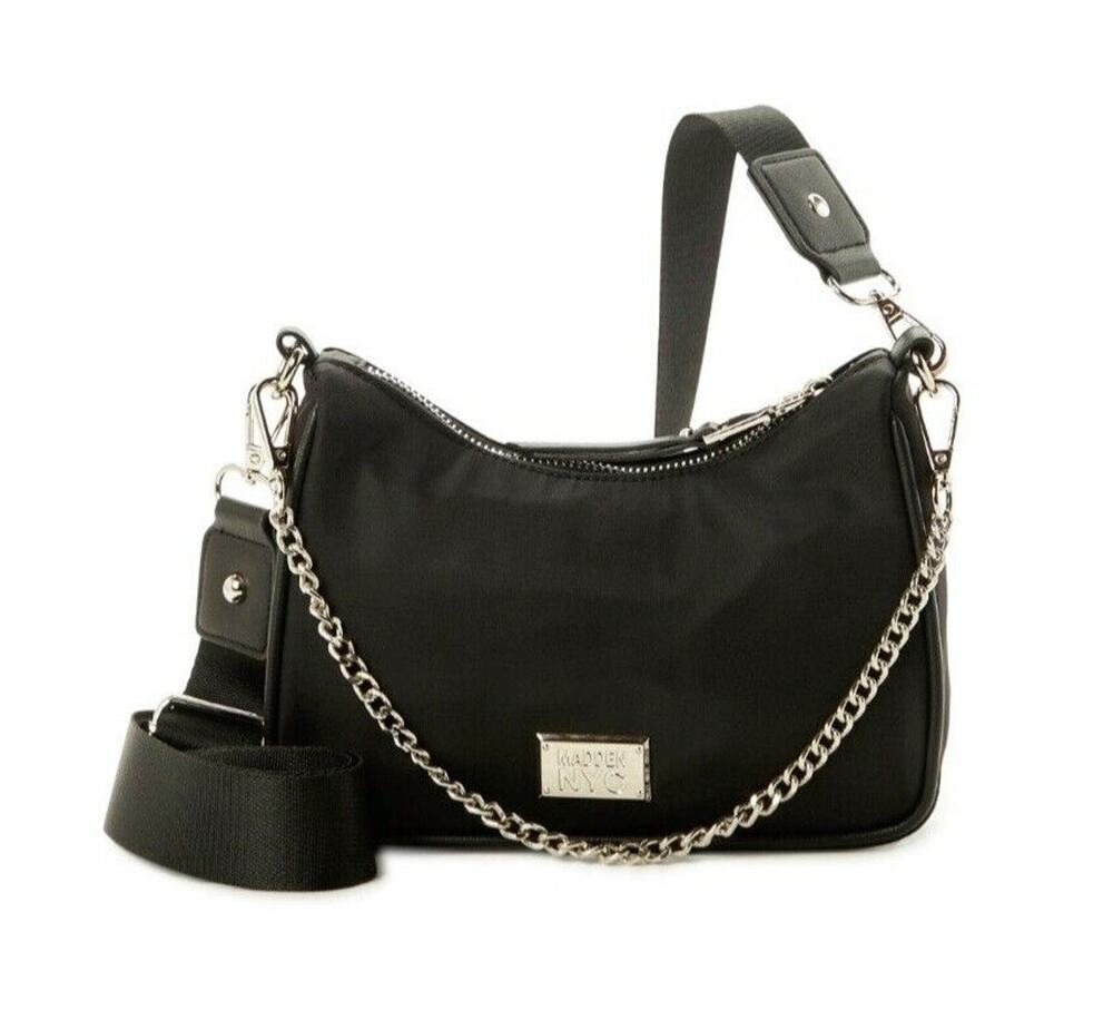 Madden NYC Handbag Shoulder Purse Cross Body Satchel Cell Phone Pouch Black